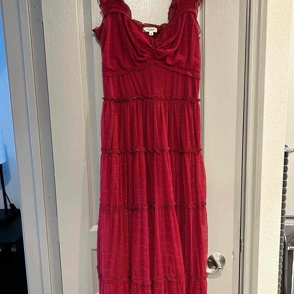 Max Studio Vibrant Red Maxi Dress